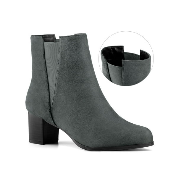 Details about / Womens Ankle Flats Block Heels Work Ladies Chelsea Boots Girls School Shoes Size